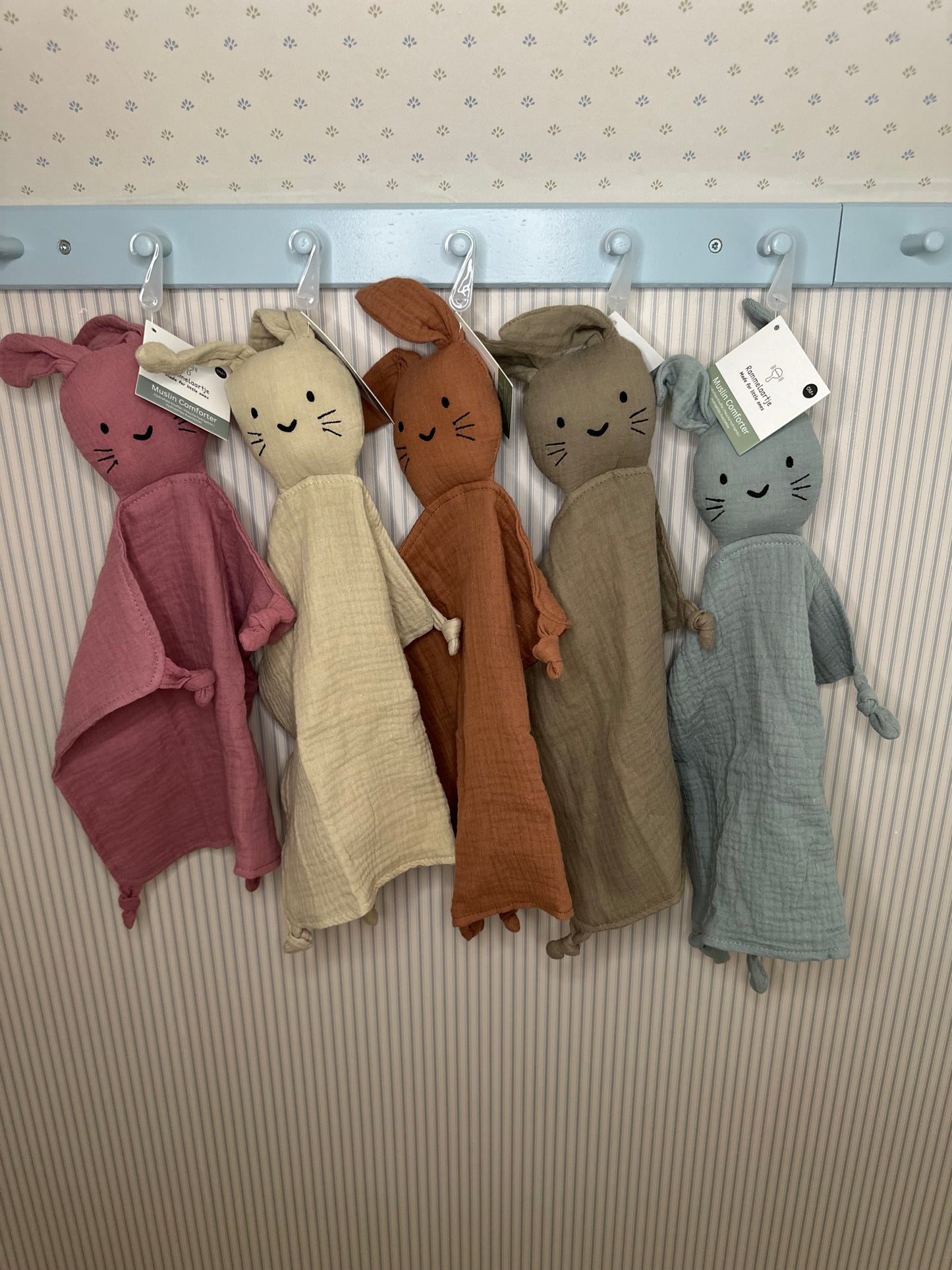Knuffeldoek konijn tetra | 5 kleuren