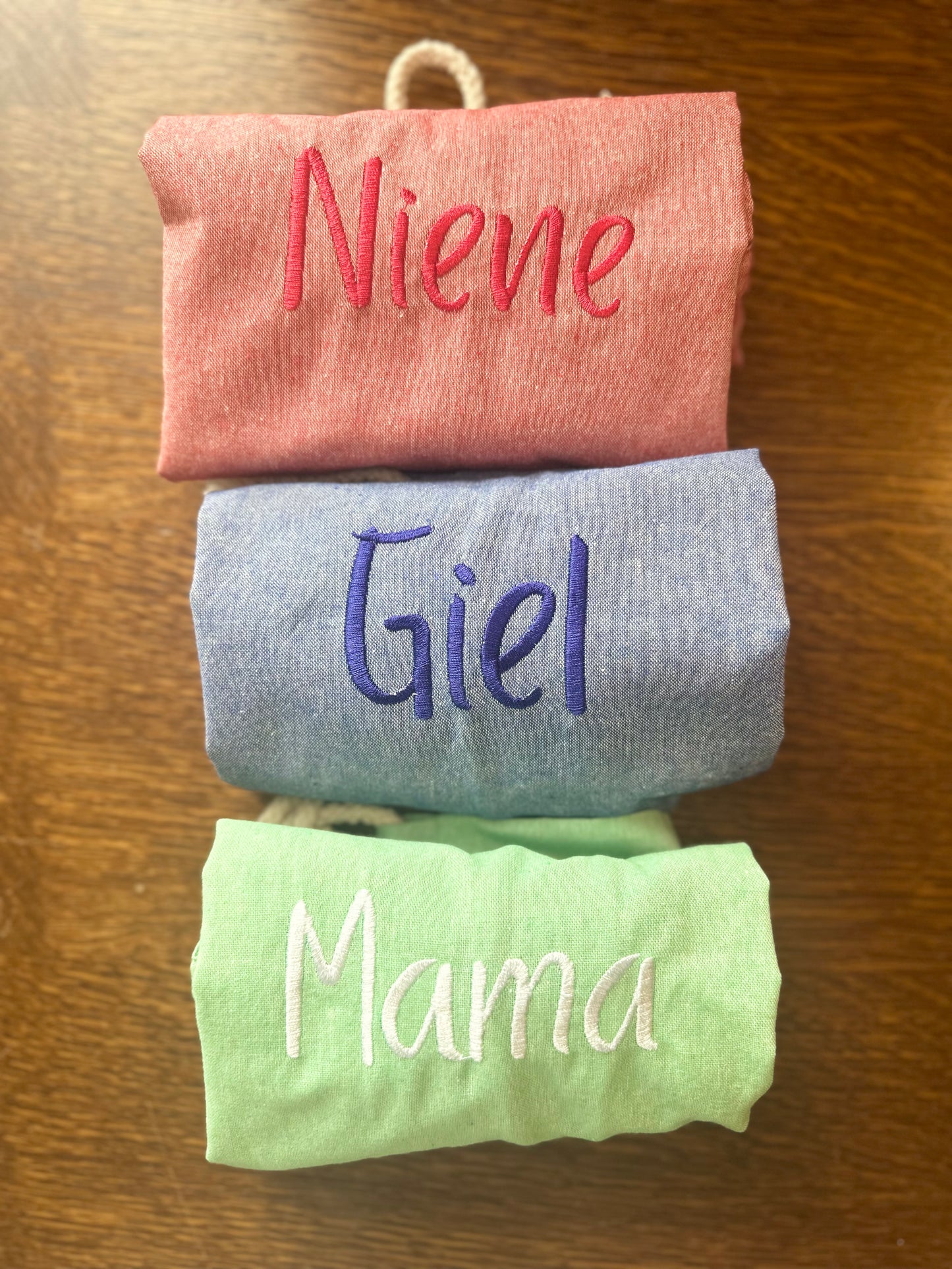 Turnzak met naam | 3 kleuren